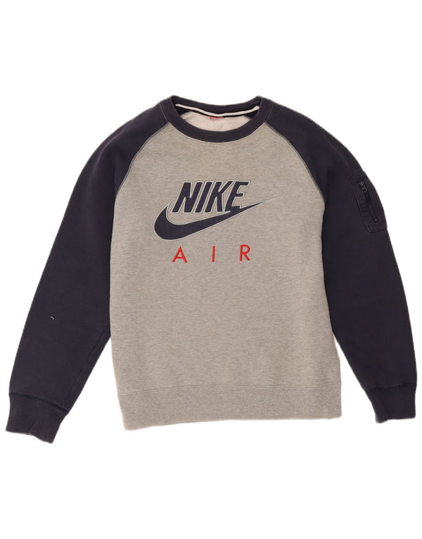 Hanorac grafic Nike pentru femei UK 16 mare, gri, bumbac color bloc
