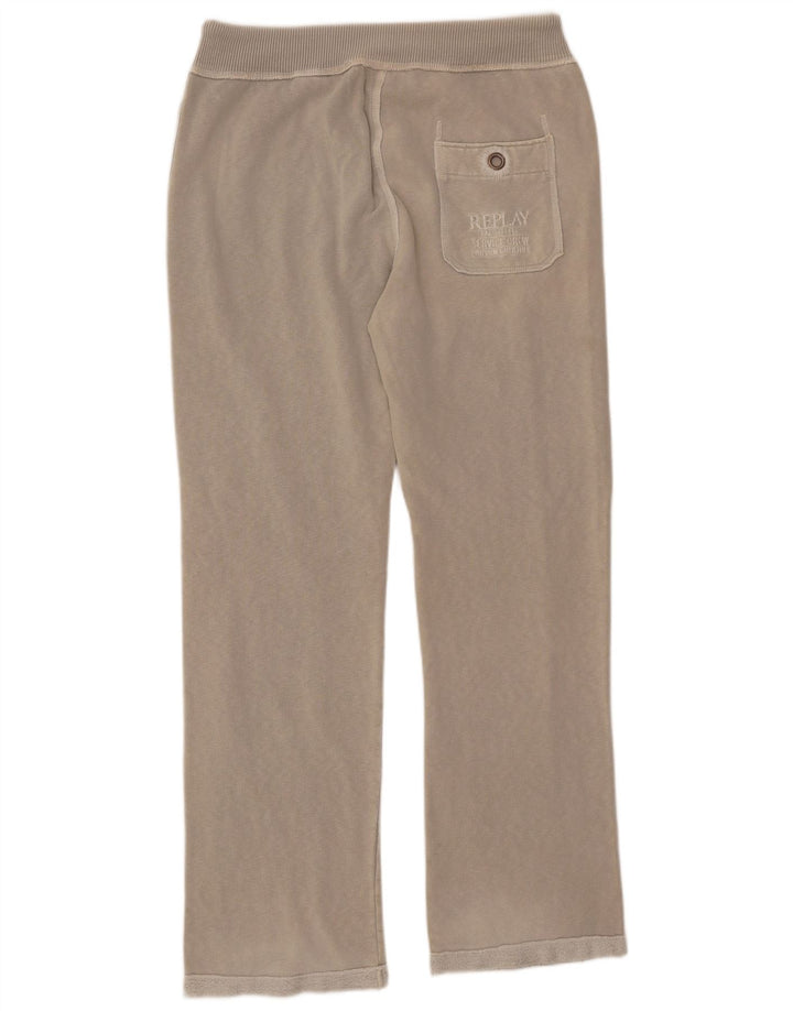 Pantaloni de trening grafic pentru bărbați Replay, mari, gri