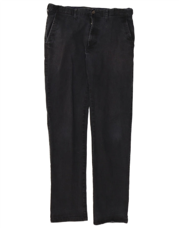 Pantaloni chino obișnuiți pentru bărbați Marks & Spencer L34 L33 bumbac negru