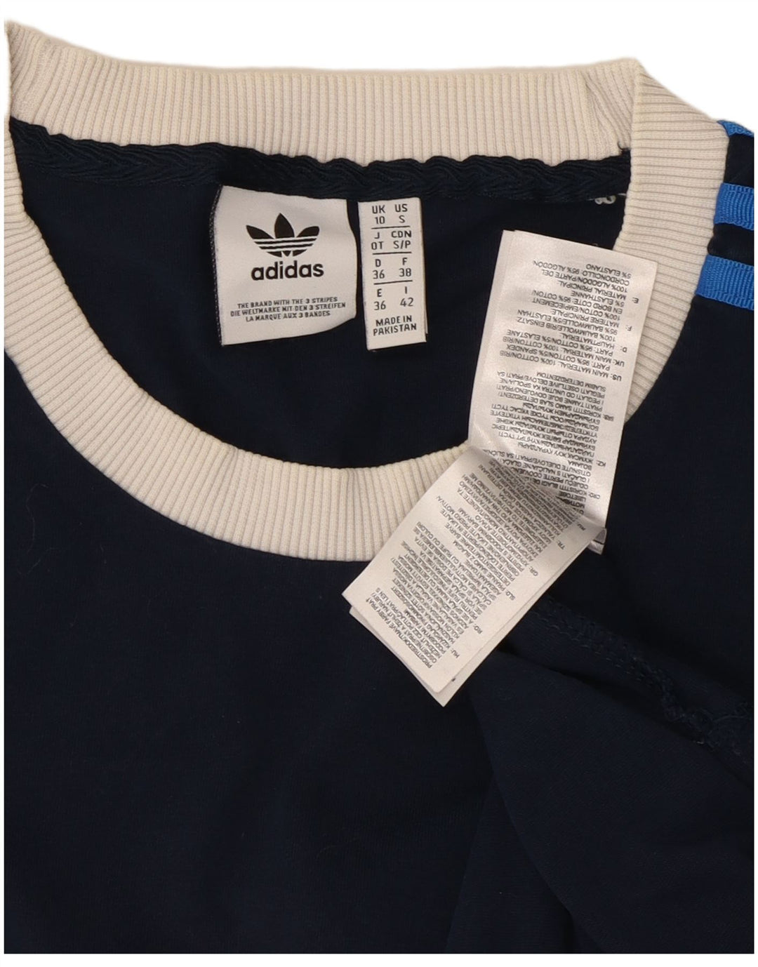ADIDAS Tricou pentru femei Top UK 10 Small Bleumarin Bumbac