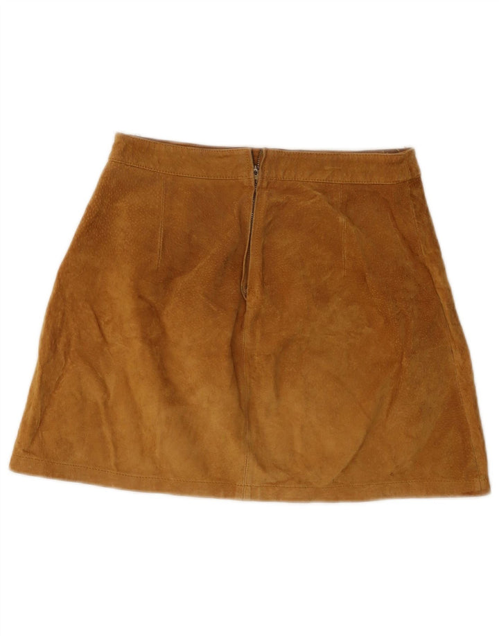 Fusta Mini de Damă Stradivarius EU 38 Mic W28 Piele Bej