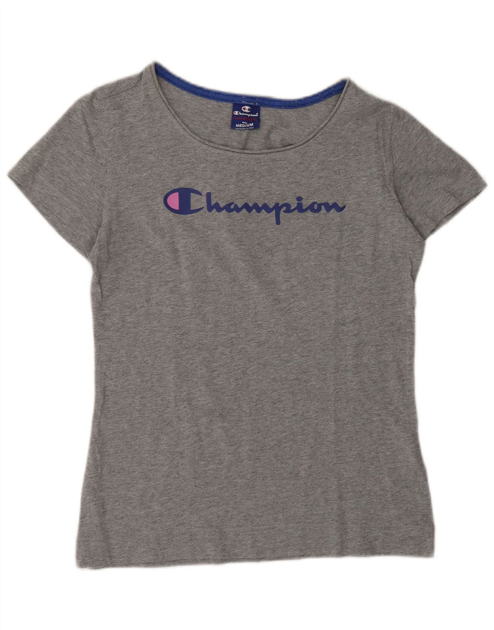Tricou grafic Champion pentru femei Top UK 12 Medium Gri Bumbac