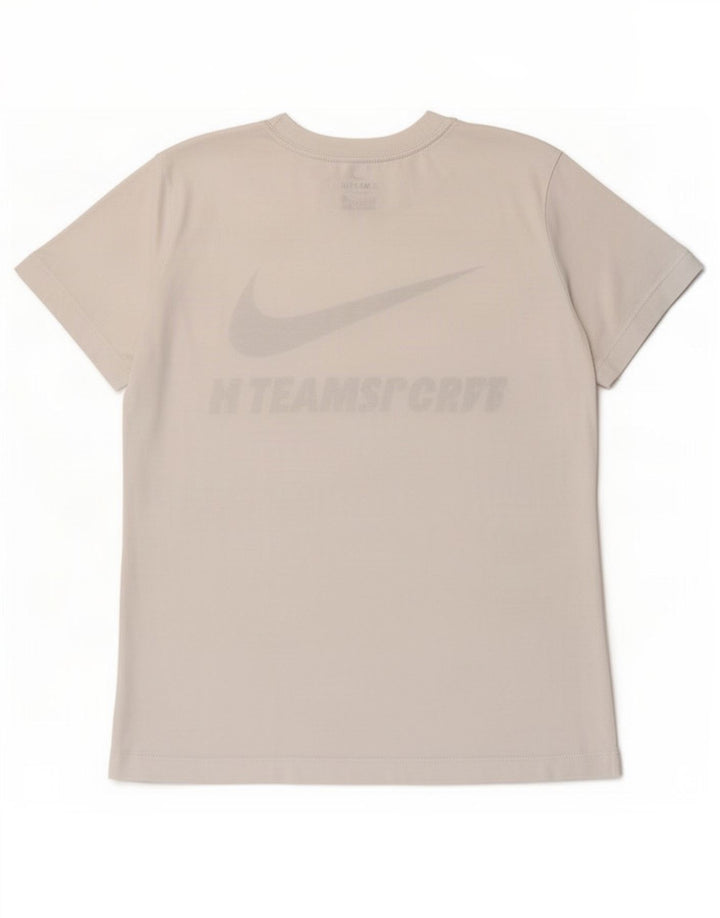 Tricou grafic Nike Dri Fit pentru femei Top UK 12 Poliester alb mediu