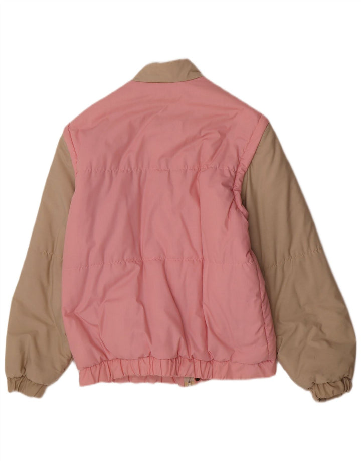 Jachetă căptușită pentru bărbați vintage IT 48 Roz mediu din bumbac color bloc