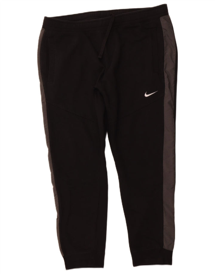 Pantaloni de trening pentru bărbați NIKE Pantaloni de jogging 2XL, bumbac color bloc negru