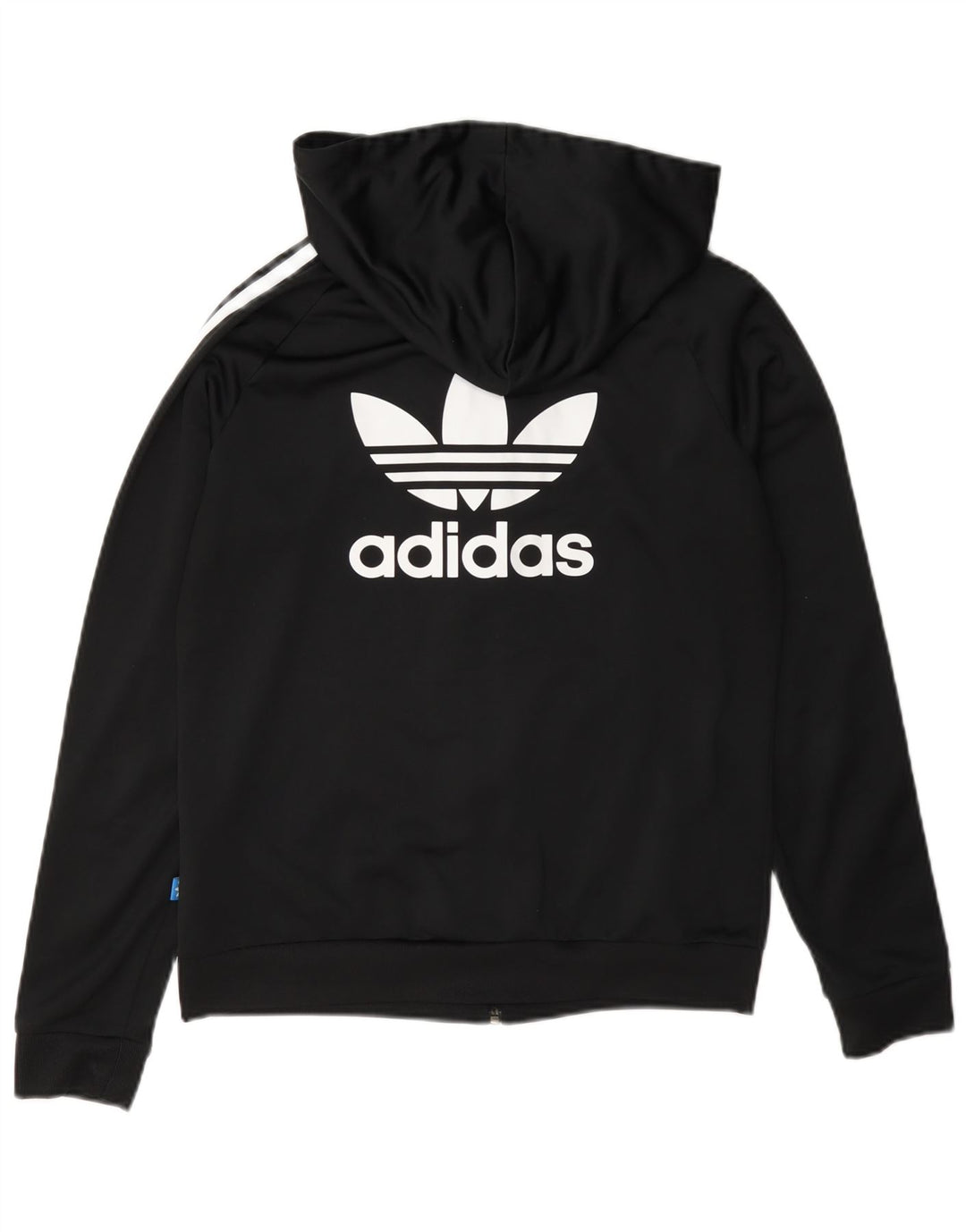 Pulover Adidas Graphic Zip pentru femei UK 12 Poliester mediu negru