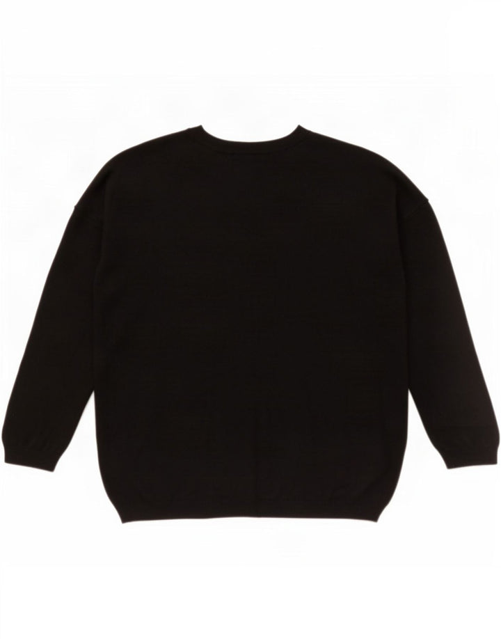Pulover pentru femei Marks & Spencer cu decolteu triplu UK 14 Medium Negru