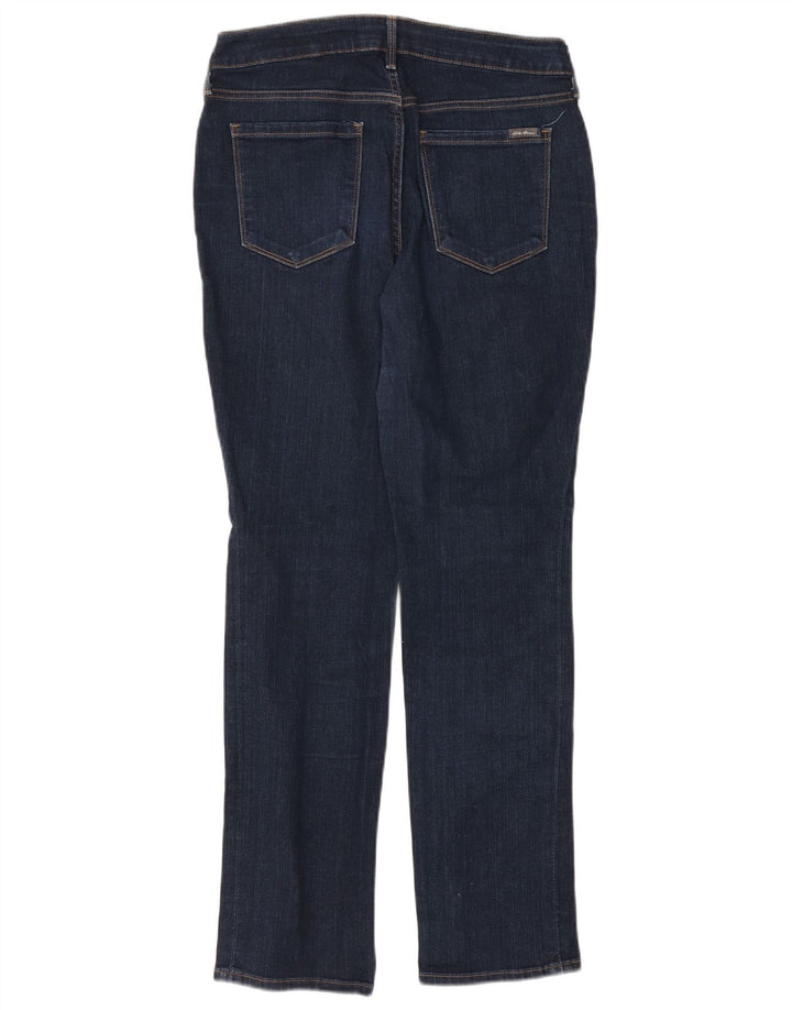 Blugi drepti pentru femei Eddie Bauer US 8 Medium W29 L29 Bumbac bleumarin