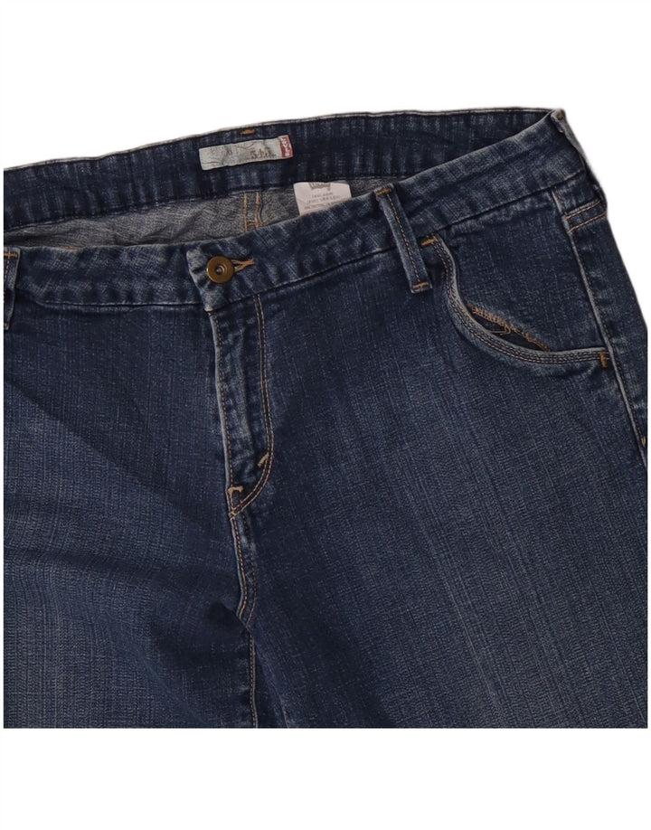 Blugi Levi's 545 Capri pentru femei US 14 XL W36 L18 albastru bumbac