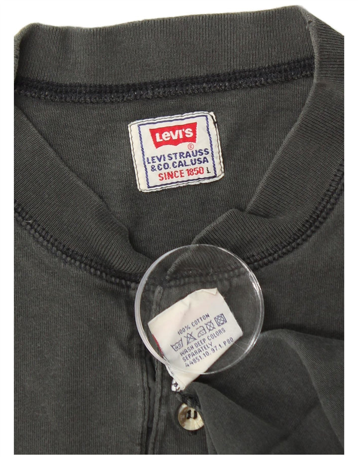Tricou pentru bărbați LEVI'S Top mare din bumbac negru