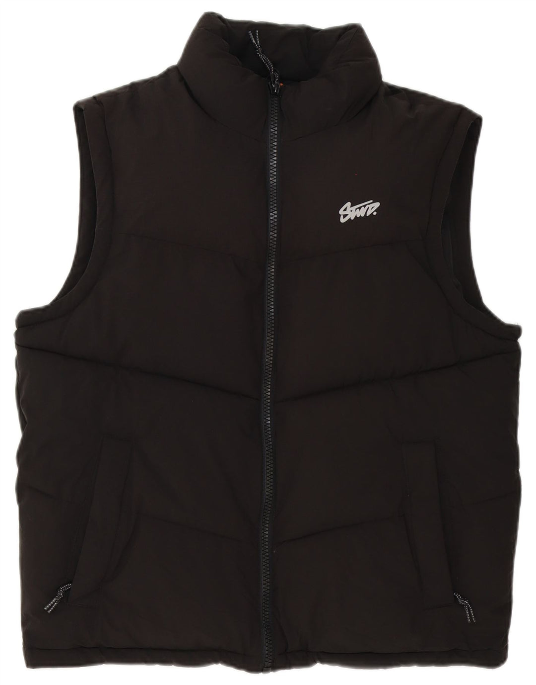 Gilet căptușit pentru bărbați Pull & Bear UK 38 Poliester mediu negru