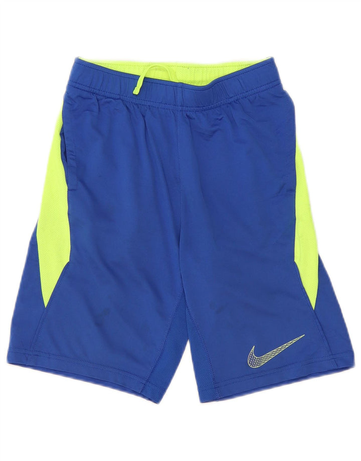 Pantaloni scurți sport Nike Dri Fit pentru băieți 8-9 ani, mici, albastru, poliester color bloc