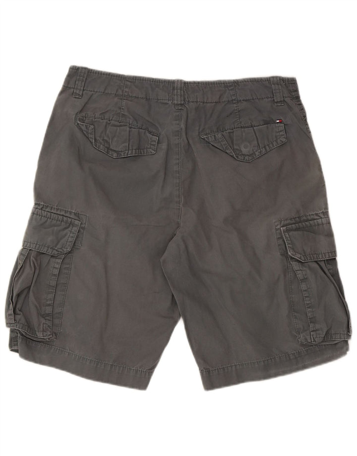 Pantaloni scurți cargo Tommy Hilfiger pentru bărbați W33, bumbac gri mediu