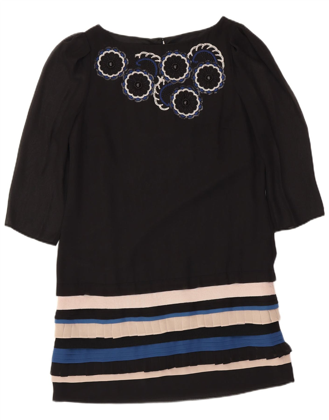 MONSOON Rochie cu mâneci 3/4 pentru femei UK 12 Medium Black Dunge