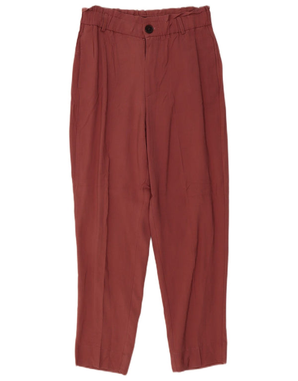 Pantaloni chino conici pentru femei cu talie înaltă Zara Mici L26 L26 Bordeaux
