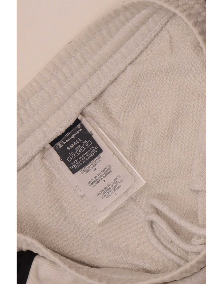 Pantaloni scurți sport Champion pentru bărbați, bumbac color bloc alb mici