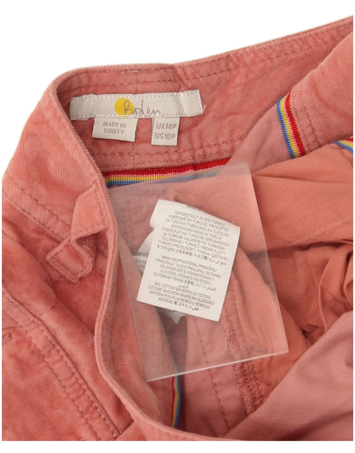 BODEN Pantaloni de jogging crop pentru femei, din velur, UK 14 Large W34 L25 Roz