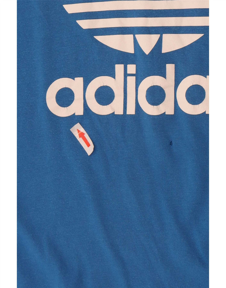 Tricou grafic pentru bărbați Adidas Top mic, albastru, bumbac
