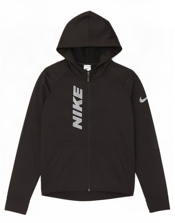 Pulover Nike pentru băieți cu glugă grafic 13-14 ani XL poliester negru