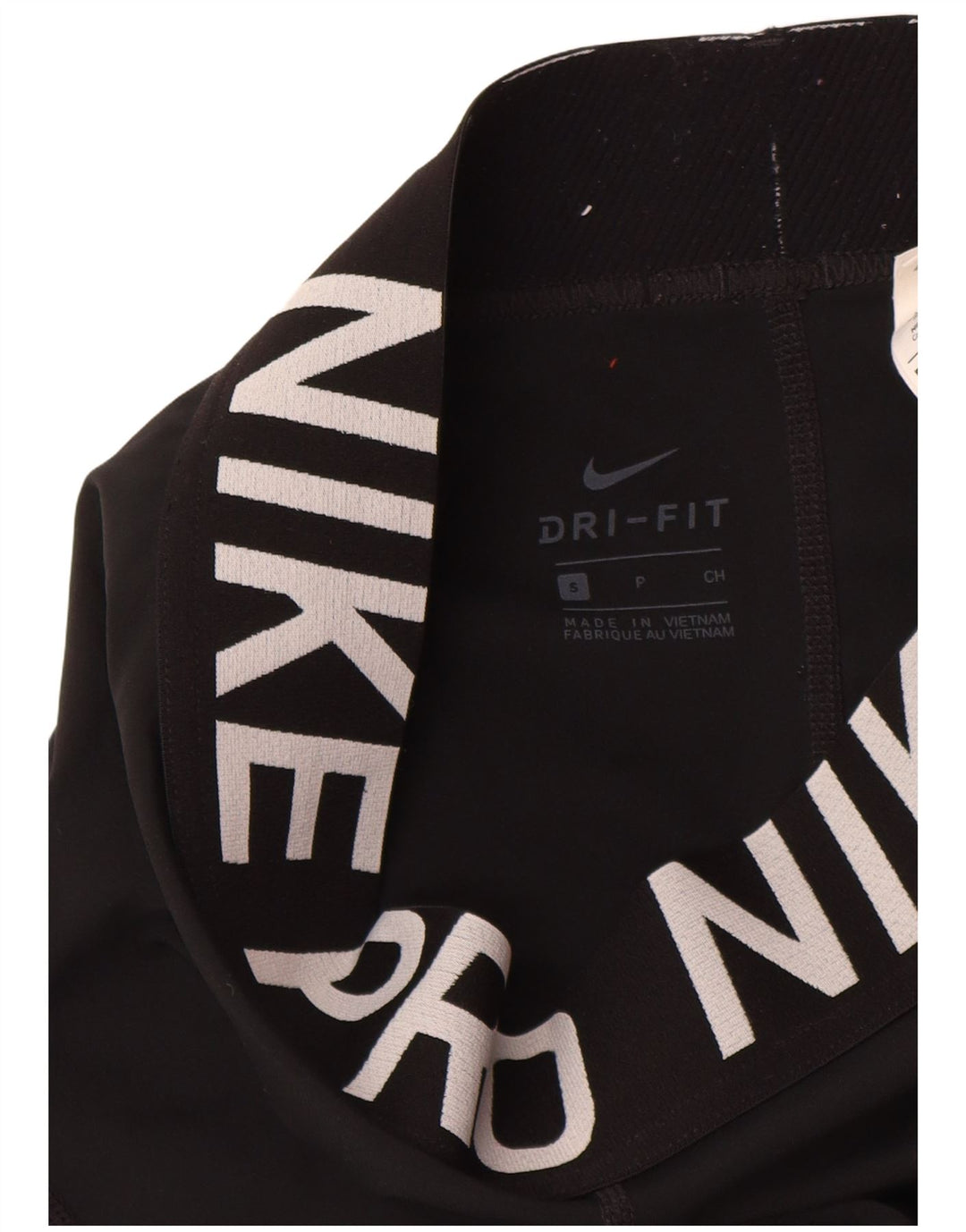 Pantaloni scurti sport NIKE Dri Fit Graphic pentru femei UK 8 Small Poliester negru