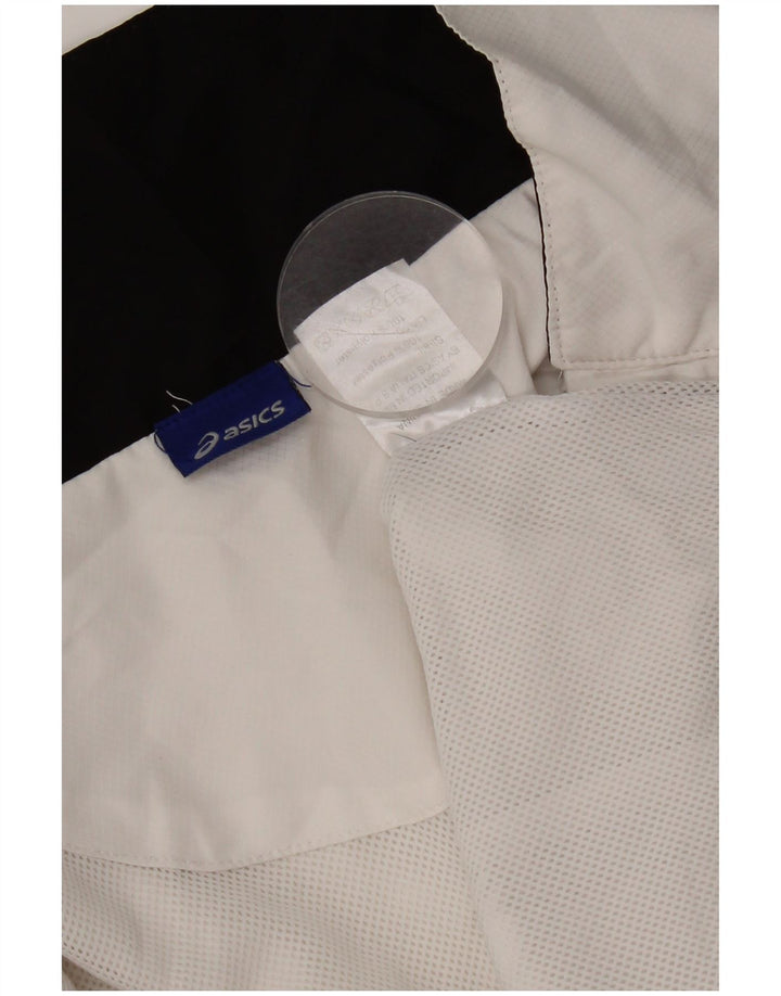 Jachetă de trening pentru bărbați Asics, alb mediu, poliester color bloc