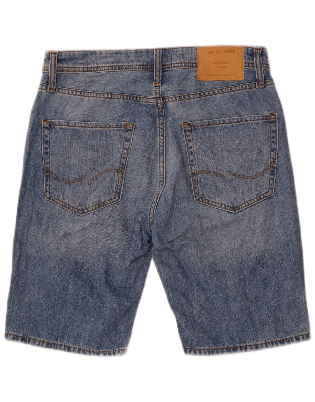 Jack & Jones Pantaloni scurți de denim obișnuiți pentru bărbați, mici W29, bumbac albastru
