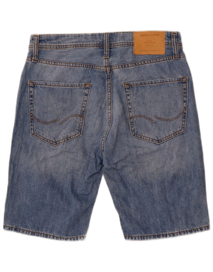 Jack & Jones Pantaloni scurți de denim obișnuiți pentru bărbați, mici W29, bumbac albastru