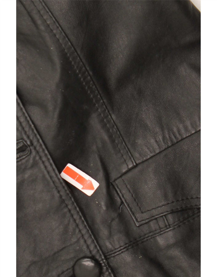 Pleton de piele vintage pentru femei IT 48 XL Negru