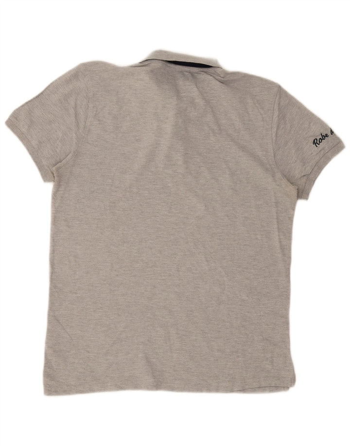 Cămașă polo pentru bărbați Kappa, mare, gri, bumbac color bloc