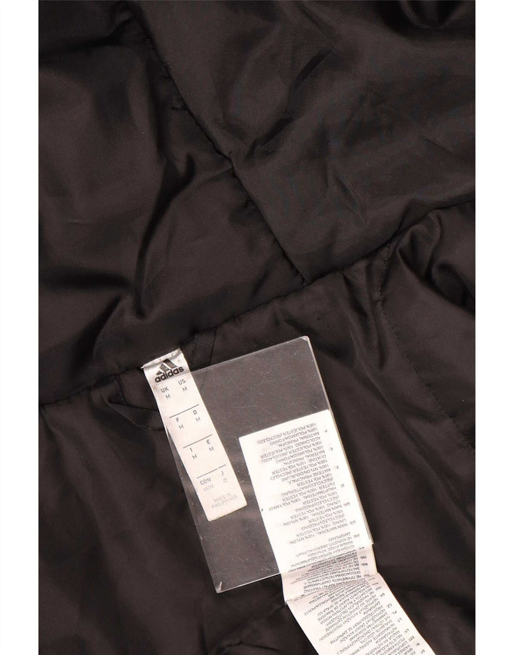 Palton căptușit cu glugă Adidas pentru bărbați UK 38 Poliester mediu negru
