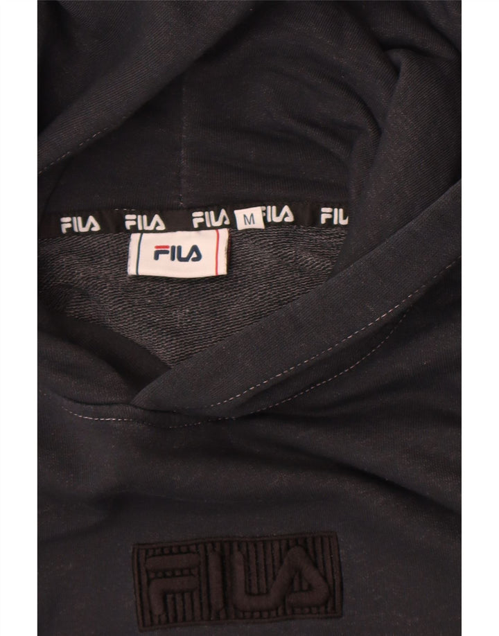 Pulover cu capota cu grafic Fila pentru femei UK 14 Medium Black
