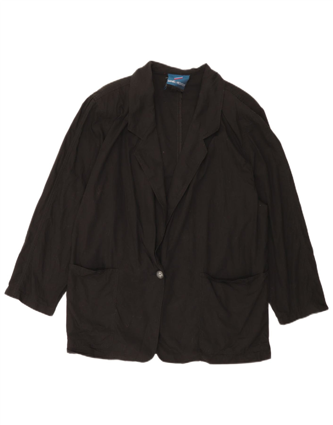 Jachetă blazer pentru femei Daniel Hechter 1 buton IT 48 XL bumbac negru