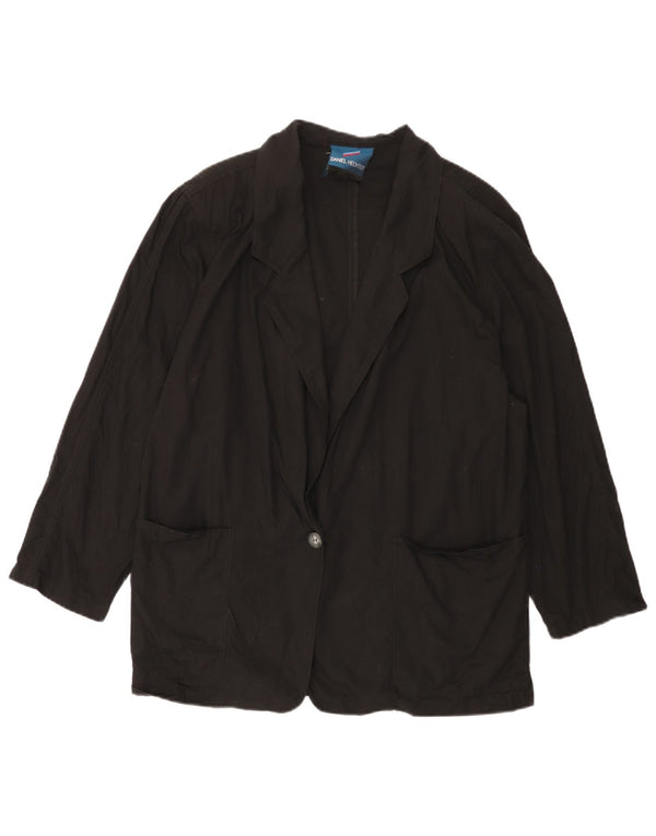 Jachetă blazer pentru femei Daniel Hechter 1 buton IT 48 XL bumbac negru