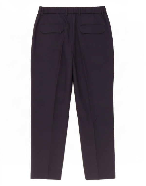 Massimo Dutti Mens Crop Pegged Suit Trousers EU 40 Medium W31 L26 Navy Blue
