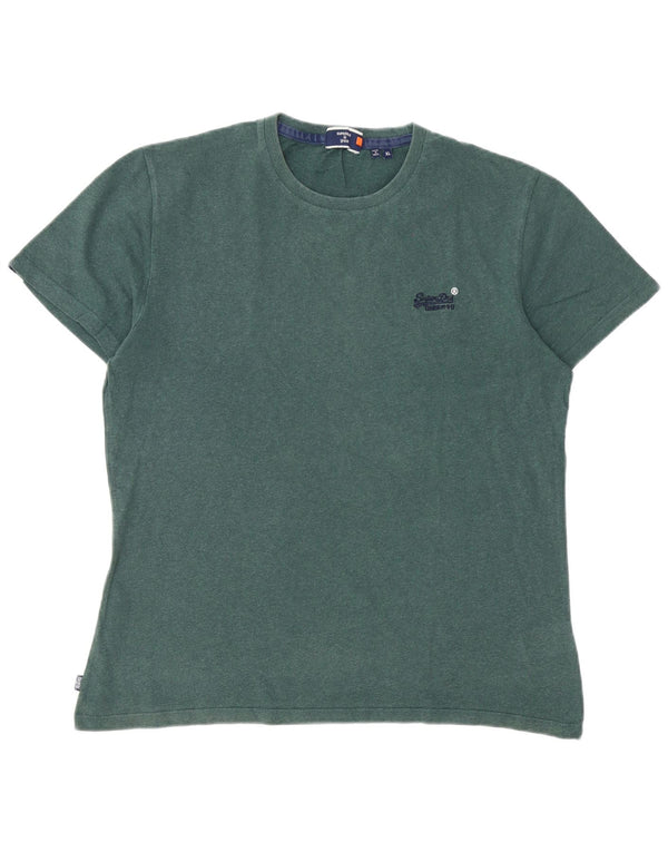 Tricou Superdry Bărbați Top XL Verde Bumbac