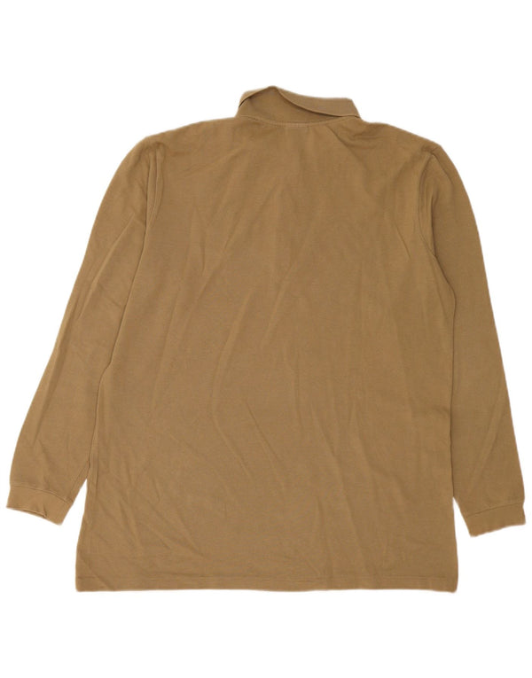 Tricou polo pentru femei Lacoste cu mânecă lungă Mărimea 46 XL Bumbac kaki