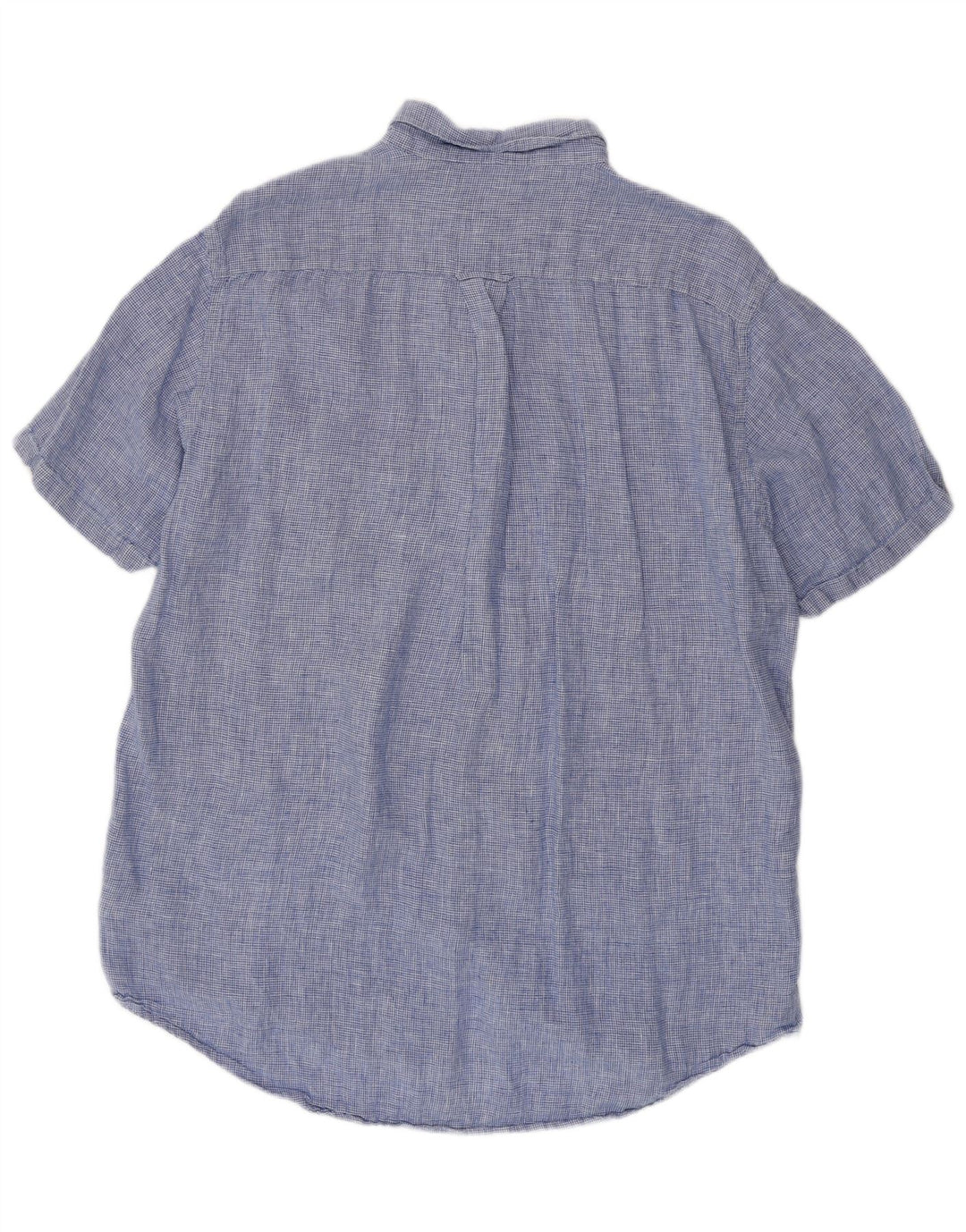 Cămașă cu mânecă scurtă GANT pentru bărbați, cu tăiere obișnuită, mărimea 45/46 2XL, picior de găină albastru