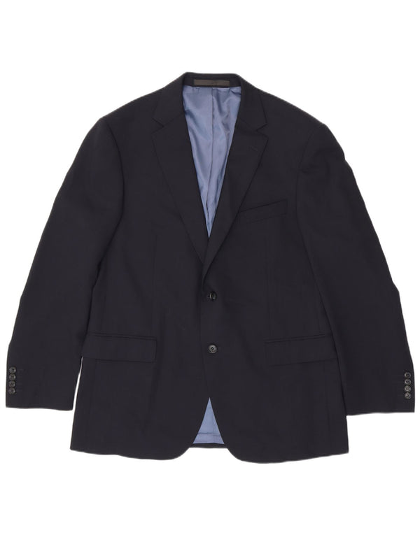 Jachetă pentru bărbați Marks & Spencer, cu 2 nasturi, UK 42, mare, lână bleumarin