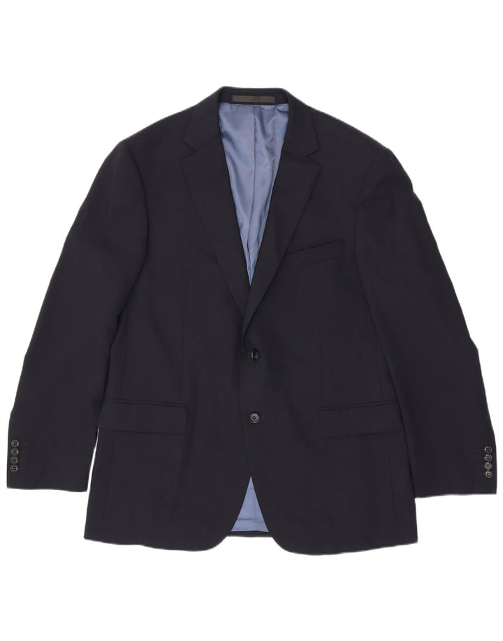 Jachetă pentru bărbați Marks & Spencer, cu 2 nasturi, UK 42, mare, lână bleumarin