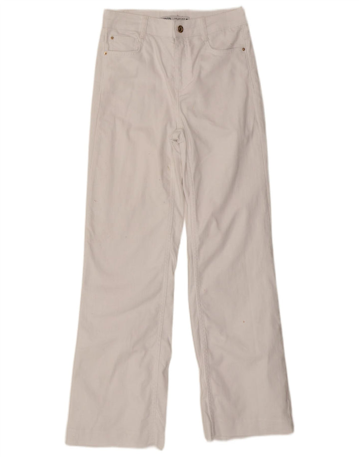 Blugi Drepți Femei Zara EU 36 XS W26 L29 Alb