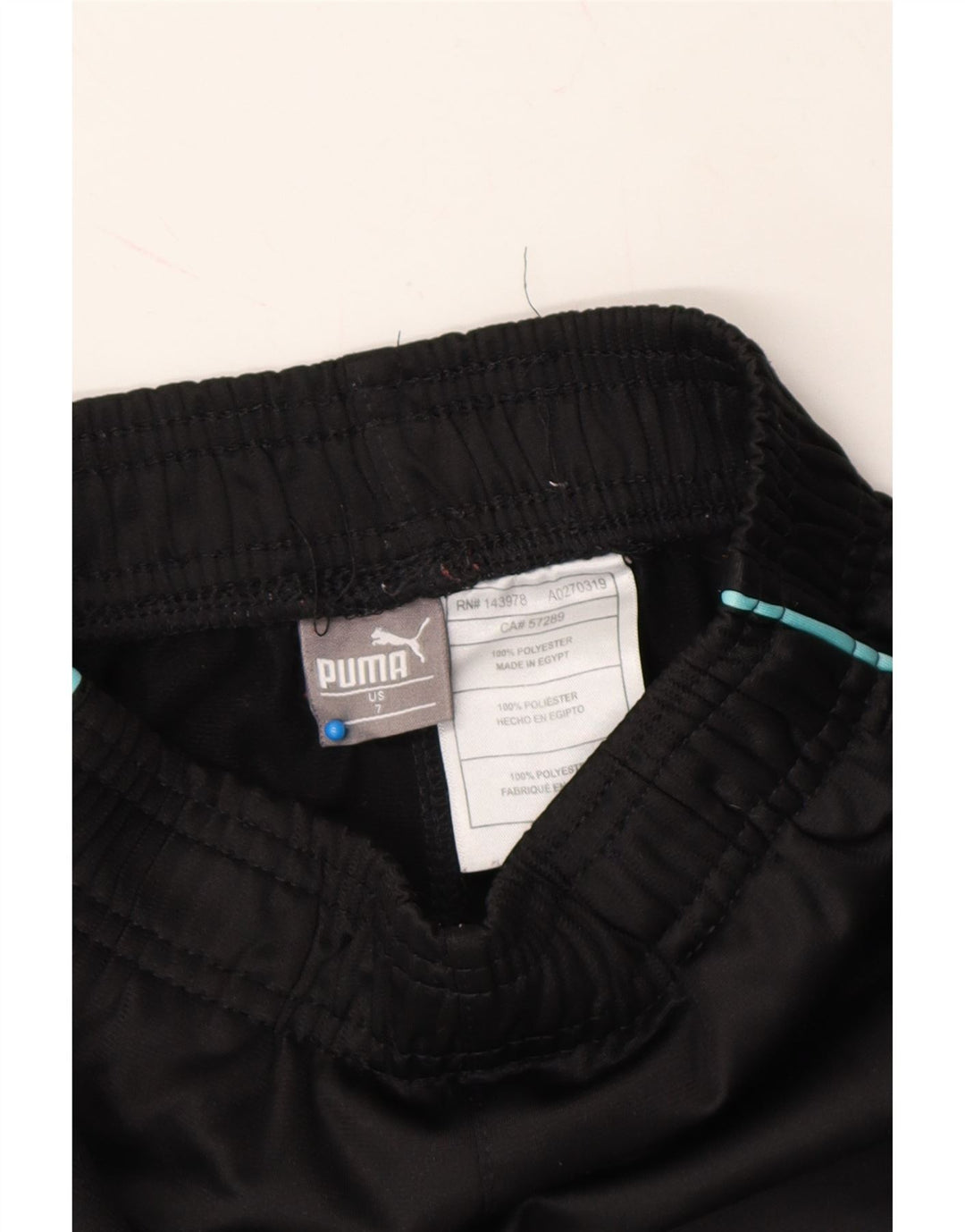 PUMA Girls Tracksuit Trousers Joggers 6-7 Years  Black Polyester Vintage Puma and Second-Hand Puma from Messina Hembry 