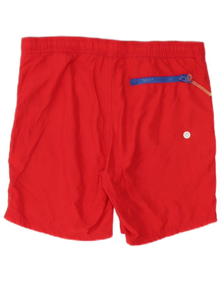 Pantaloni scurți de înot grafic Superdry pentru bărbați, poliester roșu mic