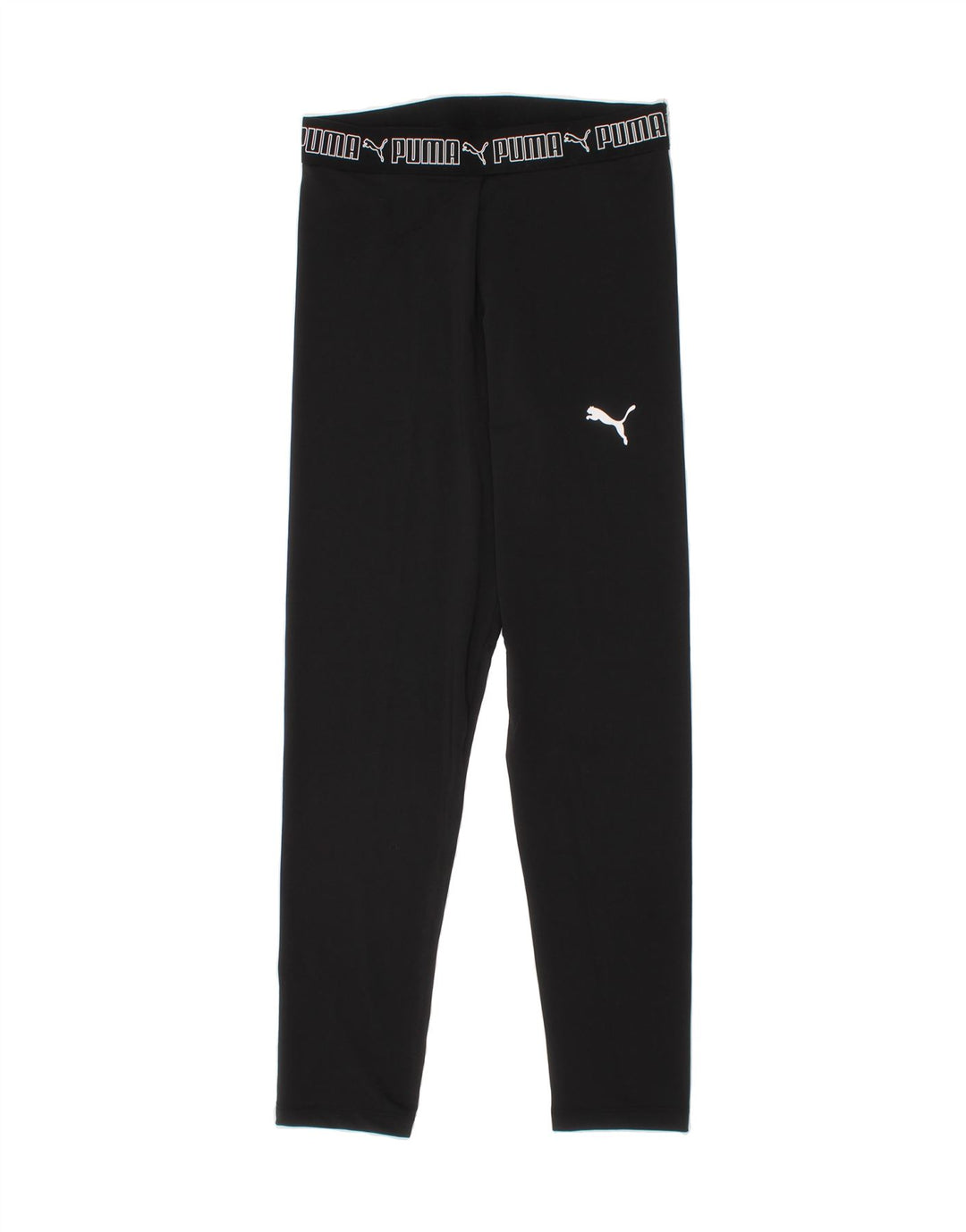 PUMA Girls Graphic Leggings 13-14 Years  Black Polyester Vintage Puma and Second-Hand Puma from Messina Hembry 