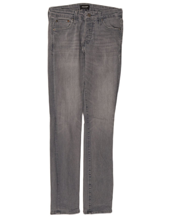 Jeans skinny pentru bărbați Jack & Jones W30 L32 bumbac gri