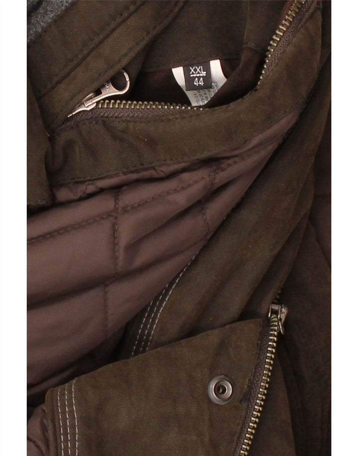 Jachetă pentru bărbați din bumbac cerat MASSIMO DUTTI UK 44 2XL maro