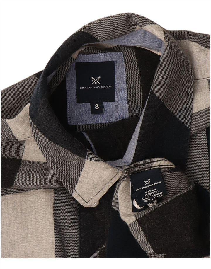 Crew Clothing Cămașă de flanel supradimensionată pentru femei UK 8 Mic, albastru marin, caroserie
