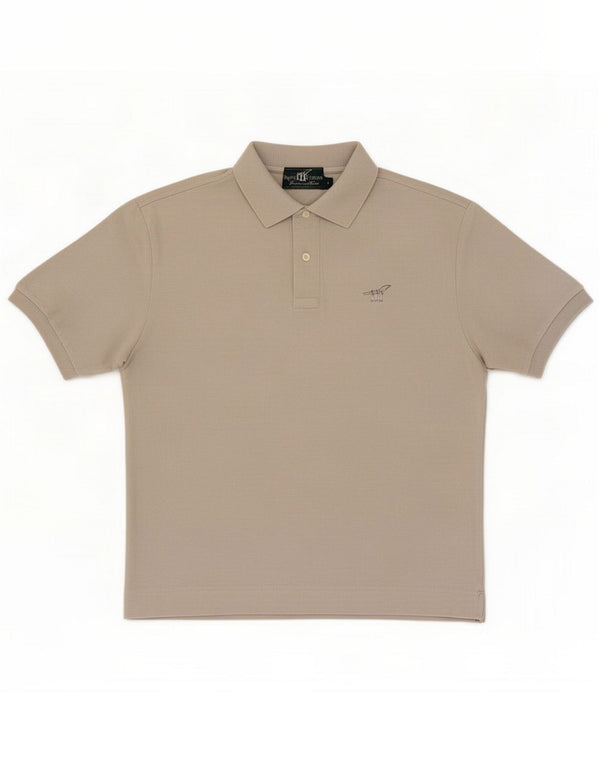 Henry Cottons Mens Polo Shirt Large Beige