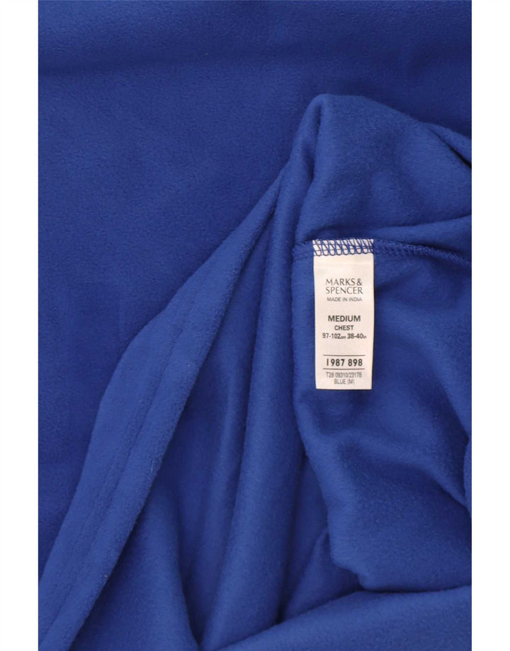Pulover din lână pentru bărbați Marks & Spencer, poliester albastru mediu