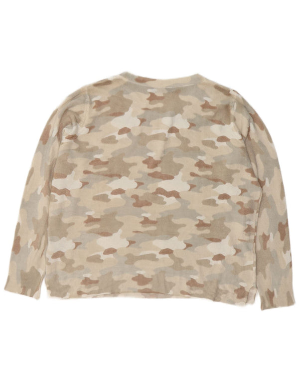 Pulover pentru femei Marks & Spencer cu gât barcă UK 18 XL Camuflaj gri