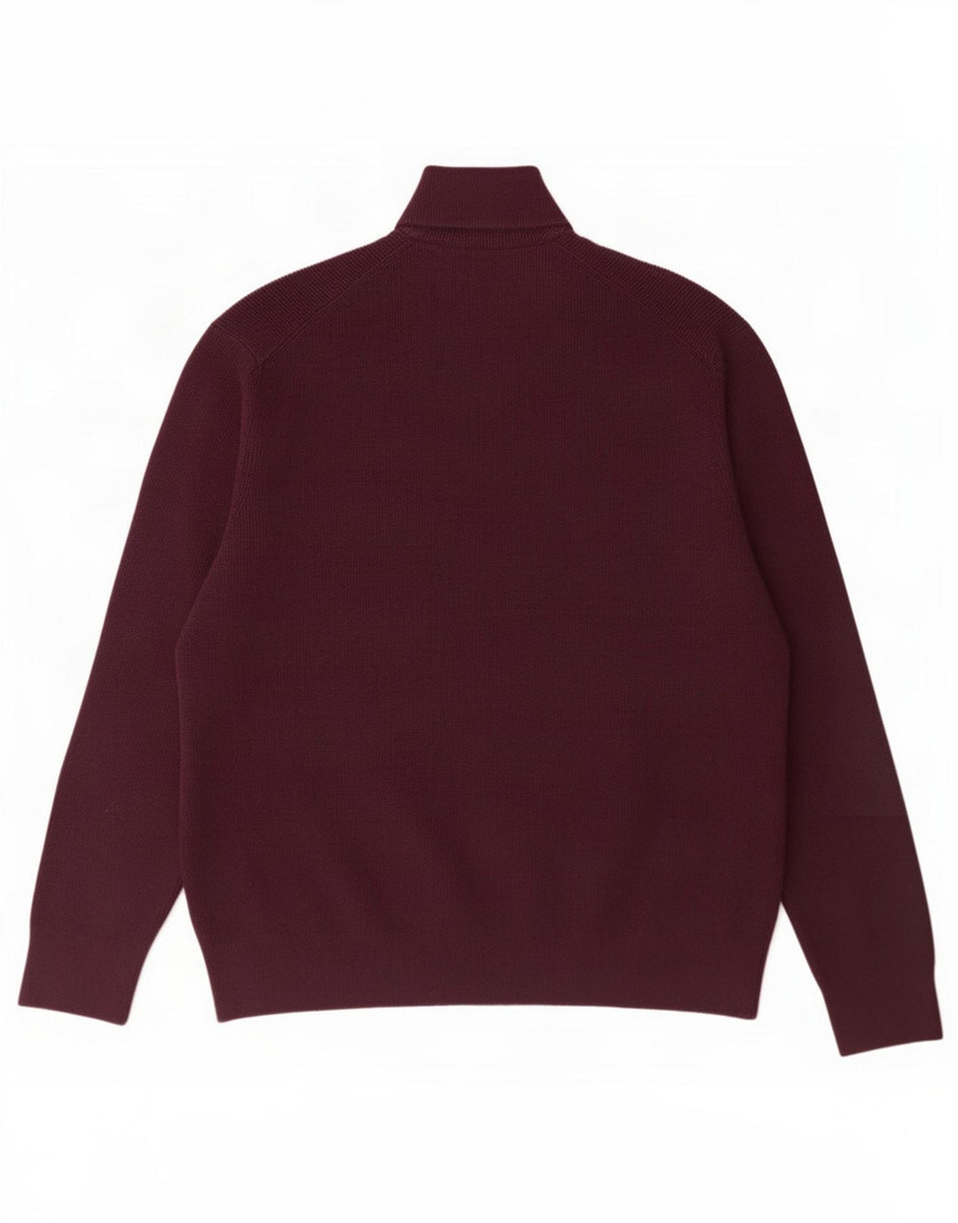 Pulover pentru bărbați Marks & Spencer, cu fermoar, cu gât, 3XL, poliester burgundă